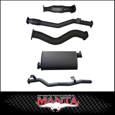 MANTA 3" STAINLESS STEEL TURBO BACK EXHAUST SYSTEM FITS TOYOTA LANDCRUISER VDJ79R 4.5L V8 DUAL CAB 2012-2016 - CAT/HOTDOG (SSMKTY0011)