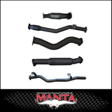 MANTA 3" STAINLESS STEEL TURBO BACK EXHAUST SYSTEM FITS TOYOTA LANDCRUISER VDJ79R 4.5L V8 DUAL CAB 2012-2016 - CAT/HOTDOG (SSMKTY0011)