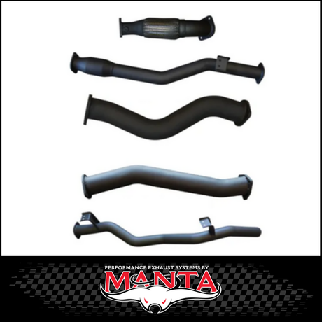 MANTA 3" STAINLESS STEEL TURBO BACK EXHAUST SYSTEM FITS TOYOTA LANDCRUISER VDJ79R 4.5L V8 DUAL CAB 2012-2016 - CAT/HOTDOG (SSMKTY0011)