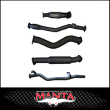 MANTA 3" STAINLESS STEEL TURBO BACK EXHAUST SYSTEM FITS TOYOTA LANDCRUISER VDJ79R 4.5L V8 DUAL CAB 2012-2016 - CAT/HOTDOG (SSMKTY0011)