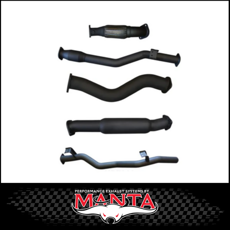 MANTA 3" STAINLESS STEEL TURBO BACK EXHAUST SYSTEM FITS TOYOTA LANDCRUISER VDJ79R 4.5L V8 DUAL CAB 2012-2016 - CAT/HOTDOG (SSMKTY0011)