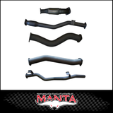 MANTA 3" STAINLESS STEEL TURBO BACK EXHAUST SYSTEM FITS TOYOTA LANDCRUISER VDJ79R 4.5L V8 DUAL CAB 2012-2016 - CAT/HOTDOG (SSMKTY0011)