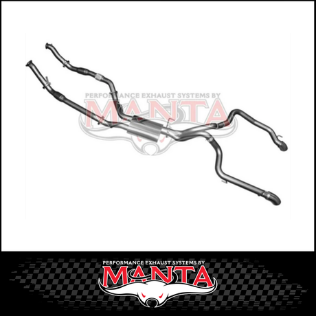 MANTA 3" TWIN TURBO BACK EXHAUST SYSTEM (L & R EXIT) FITS TOYOTA LANDCRUISER VDJ200R 2007-2015 - CATS/NO MUFFLER (MKTY0050)