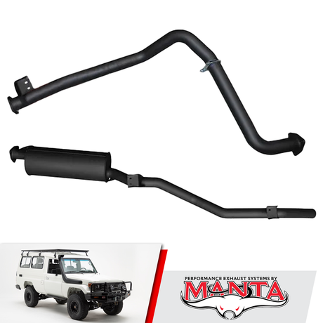 MANTA 2.5" ENGINE PIPE BACK EXHAUST SYSTEM FITS TOYOTA LANDCRUISER HZJ75R 4.2L 1HZ 1990-1999