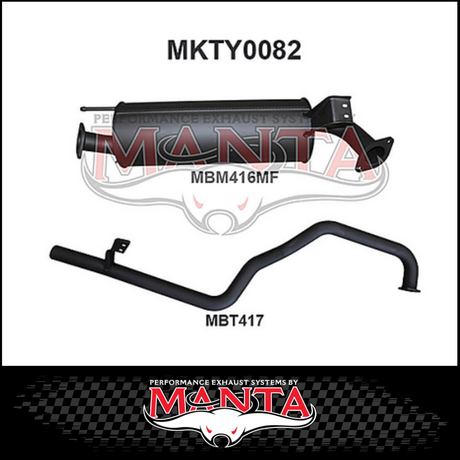 MANTA 2.5" ENGINE PIPE BACK EXHAUST SYSTEM FITS TOYOTA LANDCRUISER HZJ105R 4.2L 1HZ 1998-2007 (MKTY0082)