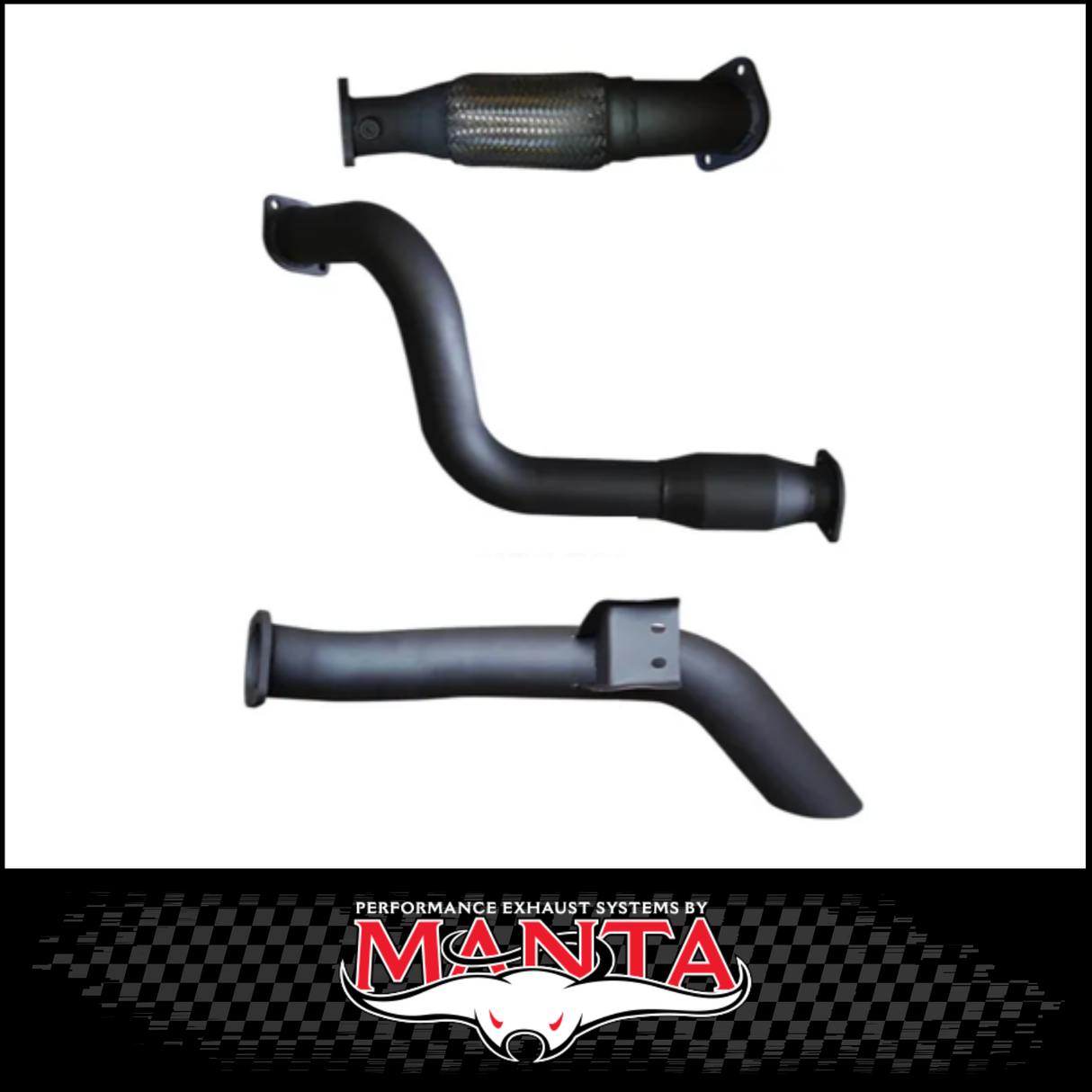 MANTA 3" TURBO BACK SIDE EXIT EXHAUST SYSTEM FITS TOYOTA LANDCRUISER VDJ79R 4.5L V8 SINGLE CAB 2007-2016 - WITH CAT (MKTY0089