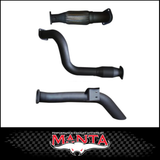 MANTA 3" TURBO BACK SIDE EXIT EXHAUST SYSTEM FITS TOYOTA LANDCRUISER VDJ79R 4.5L V8 SINGLE CAB 2007-2016 - WITH CAT (MKTY0089