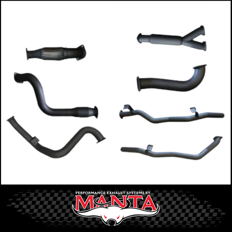 MANTA 3" TWIN STAINLESS STEEL TURBO BACK EXHAUST SYSTEM FITS TOYOTA LANDCRUISER VDJ79R 4.5L V8 SINGLE CAB 2007-2016 - NO CAT/HOTDOG (SSMKTY0095)