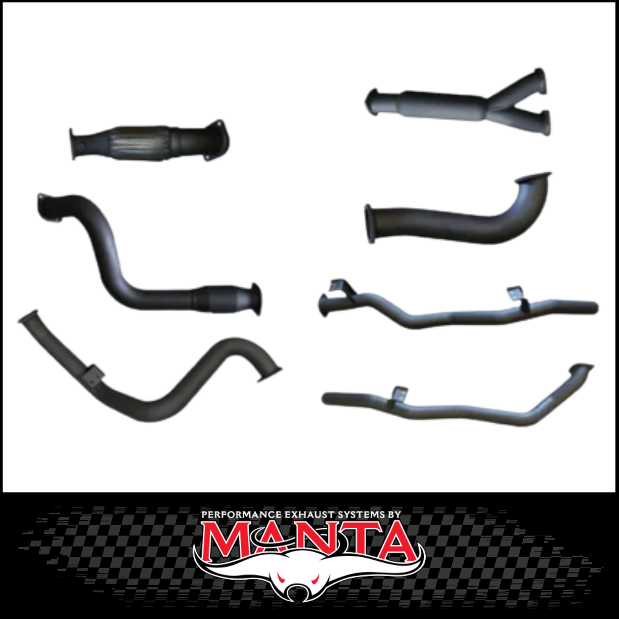 MANTA 3" TWIN STAINLESS STEEL TURBO BACK EXHAUST SYSTEM FITS TOYOTA LANDCRUISER VDJ79R 4.5L V8 SINGLE CAB 2007-2016 - NO CAT/HOTDOG (SSMKTY0095)