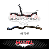 MANTA 2.5" TWIN INTO 3" DPF BACK EXHAUST FITS TOYOTA LANDCRUISER VDJ200R 2015-2021