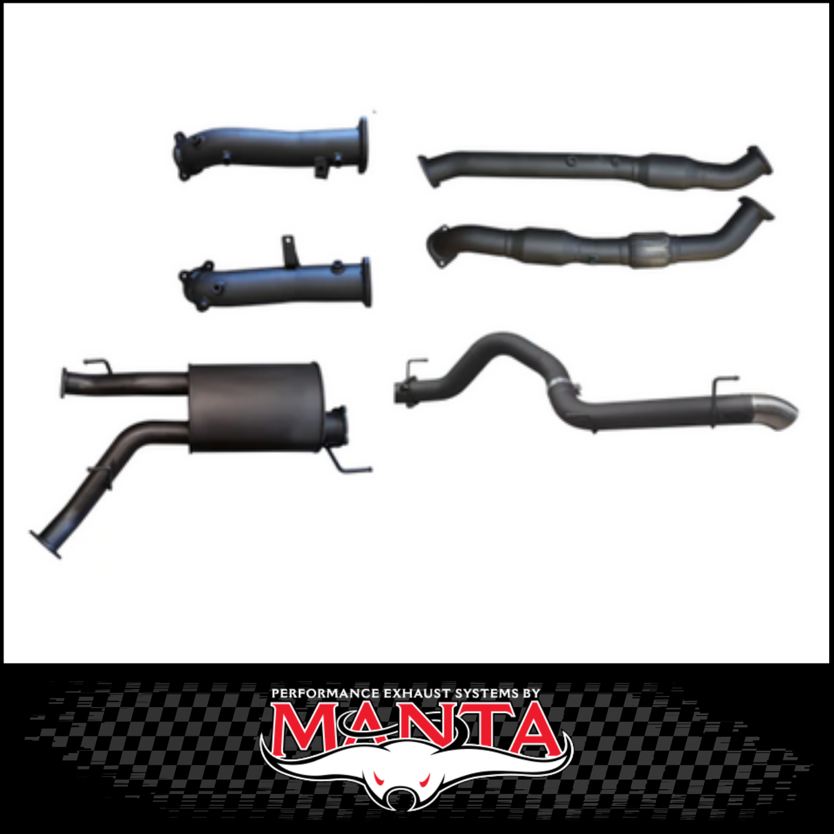 MANTA 3" TWIN INTO SINGLE 4" TURBO BACK EXHAUST SYSTEM FITS TOYOTA LANDCRUISER VDJ200R 4.5L V8 2015-2021