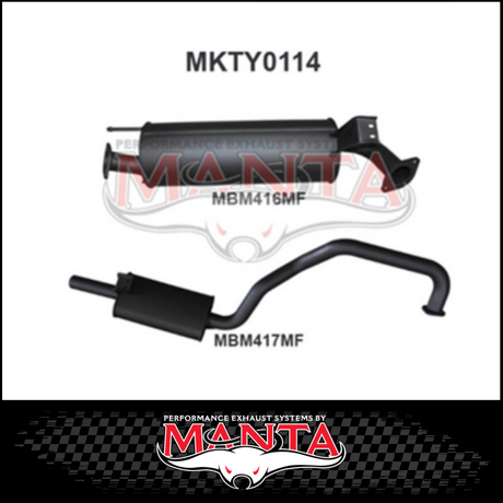 MANTA 2.5" STAINLESS STEEL ENGINE PIPE BACK EXHAUST SYSTEM FITS TOYOTA LANDCRUISER FZJ105R 4.5L 1FZ 1998-2002 (SSMKTY0114)