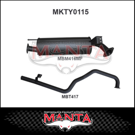 MANTA 2.5" STAINLESS STEEL ENGINE PIPE BACK EXHAUST SYSTEM FITS TOYOTA LANDCRUISER FZJ105R 4.5L 1FZ 1998-2002 (SSMKTY0114)