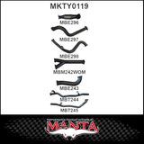 MANTA 3" TWIN STAINLESS STEEL TURBO BACK EXHAUST SYSTEM FITS TOYOTA LANDCRUISER VDJ79R 4.5L V8 SINGLE CAB 2007-2016 - NO CAT/HOTDOG (SSMKTY0095)