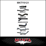 MANTA 3" TWIN TURBO BACK EXHAUST SYSTEM FITS TOYOTA LANDCRUISER VDJ79R 4.5L V8 DUAL CAB 2012-2016 - CAT/NO MUFFLER (SSMKTY0120)