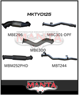 MANTA 3" TURBO BACK EXHAUST SYSTEM (DPF DELETE) FITS TOYOTA LANDCRUISER VDJ79R 4.5L V8 2016-2025