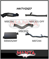 MANTA 3" TURBO BACK EXHAUST SYSTEM (DPF DELETE) FITS TOYOTA LANDCRUISER VDJ79R 4.5L V8 2016-2025