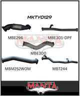 MANTA 3" TURBO BACK EXHAUST SYSTEM (DPF DELETE) FITS TOYOTA LANDCRUISER VDJ79R 4.5L V8 2016-2025