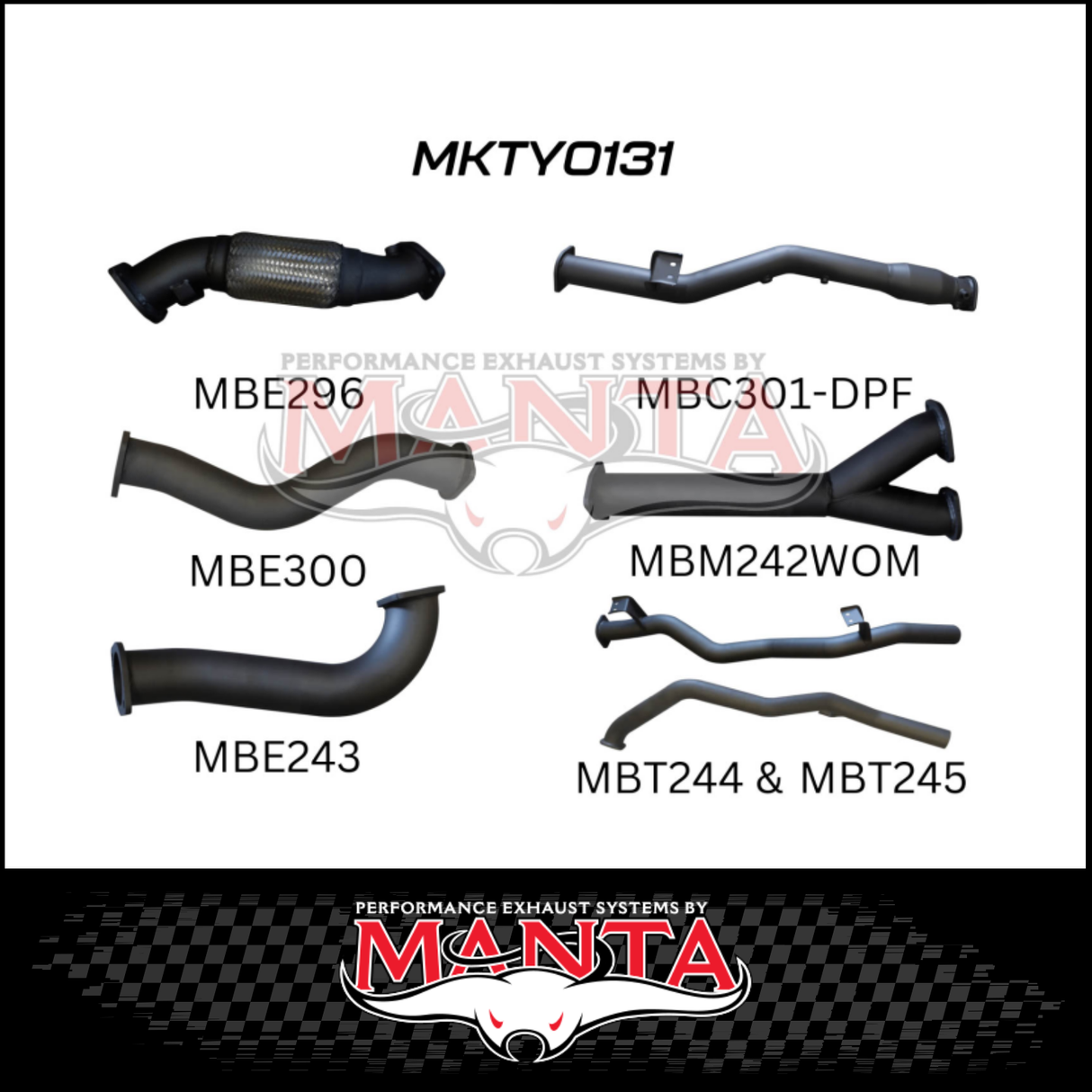 MANTA TWIN 3" TURBO BACK EXHAUST SYSTEM (DPF DELETE) FITS TOYOTA LANDCRUISER VDJ79R 4.5L V8 2016-2025