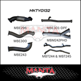 MANTA TWIN 3" TURBO BACK EXHAUST SYSTEM (DPF DELETE) FITS TOYOTA LANDCRUISER VDJ79R 4.5L V8 2016-2025