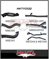 MANTA TWIN 3" TURBO BACK EXHAUST SYSTEM (DPF DELETE) FITS TOYOTA LANDCRUISER VDJ79R 4.5L V8 2016-2025
