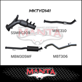 MANTA 3" TURBO BACK EXHAUST SYSTEM FITS TOYOTA HILUX GUN126R 2.8L N80 2015-ON