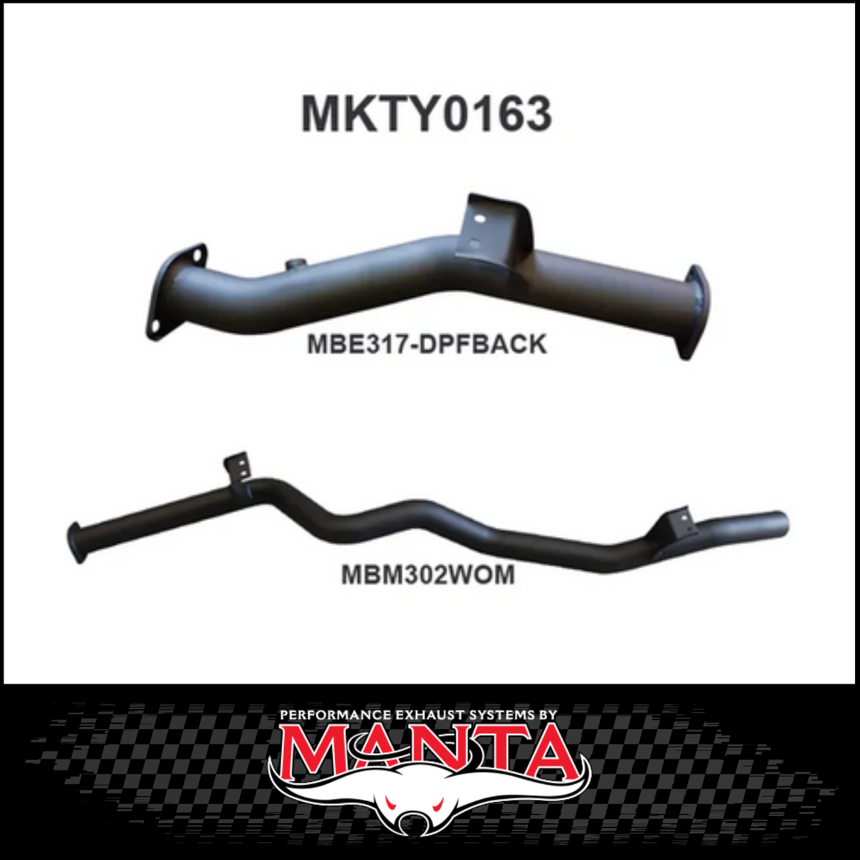 MANTA 3" STAINLESS STEEL DPF BACK EXHAUST SYSTEM FITS TOYOTA LANDCRUISER VDJ76R 4.5L V8 WAGON 2016-2025 - HOTDOG (SSMKTY0163HD)