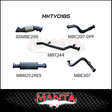 MANTA 3" TURBO BACK EXHAUST SYSTEM (DPF DELETE) FITS TOYOTA LANDCRUISER VDJ78R 4.5L V8 TROOP CARRIER 2016-2025 - CAT/MUFFLER