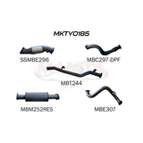 MANTA 3" TURBO BACK EXHAUST SYSTEM (DPF DELETE) FITS TOYOTA LANDCRUISER VDJ78R 4.5L V8 TROOP CARRIER 2016-2025