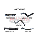 MANTA 3" TURBO BACK EXHAUST SYSTEM (DPF DELETE) FITS TOYOTA LANDCRUISER VDJ78R 4.5L V8 TROOP CARRIER 2016-2025