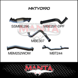 MANTA 3" TURBO BACK EXHAUST SYSTEM (DPF DELETE) FITS TOYOTA LANDCRUISER VDJ78R 4.5L V8 TROOP CARRIER 2016-2025 - CAT/PIPE ONL