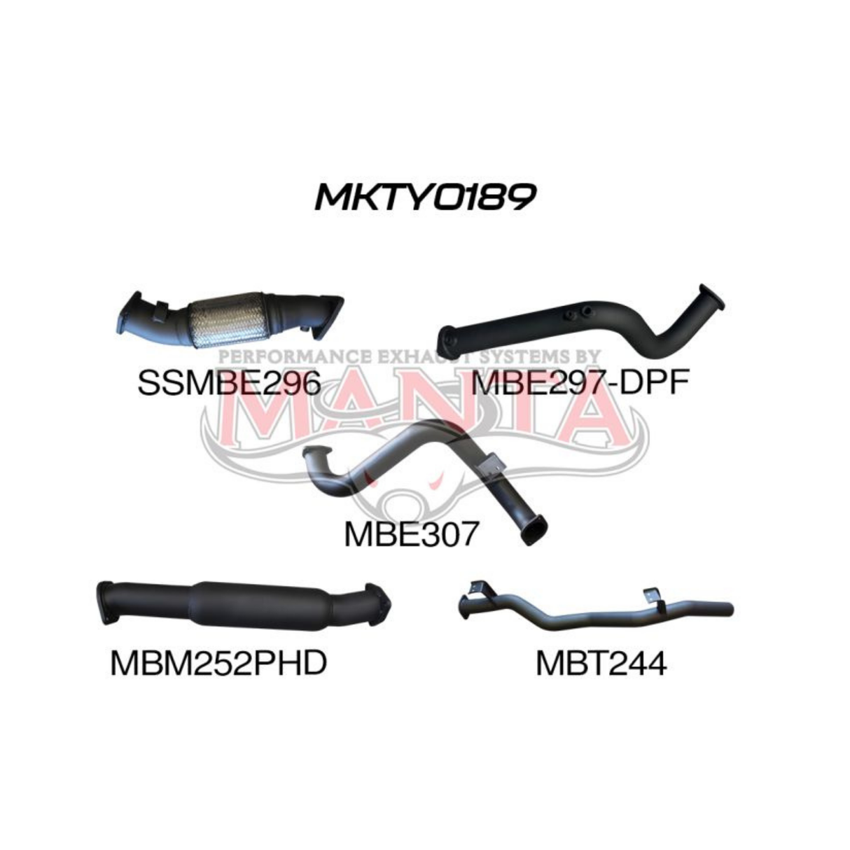 MANTA 3" TURBO BACK EXHAUST SYSTEM (DPF DELETE) FITS TOYOTA LANDCRUISER VDJ78R 4.5L V8 TROOP CARRIER 2016-2025