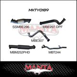 MANTA 3" TURBO BACK EXHAUST SYSTEM (DPF DELETE) FITS TOYOTA LANDCRUISER VDJ78R 4.5L V8 TROOP CARRIER 2016-2025 - NO CAT/HOTDO