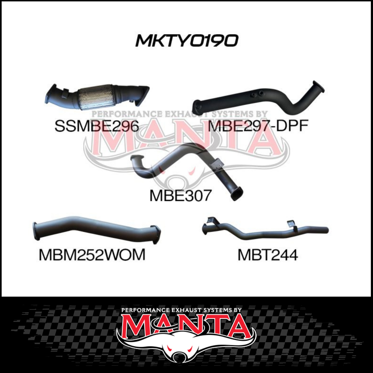MANTA 3" TURBO BACK EXHAUST SYSTEM (DPF DELETE) FITS TOYOTA LANDCRUISER VDJ78R 4.5L V8 TROOP CARRIER 2016-2025 - NO CAT/PIPE
