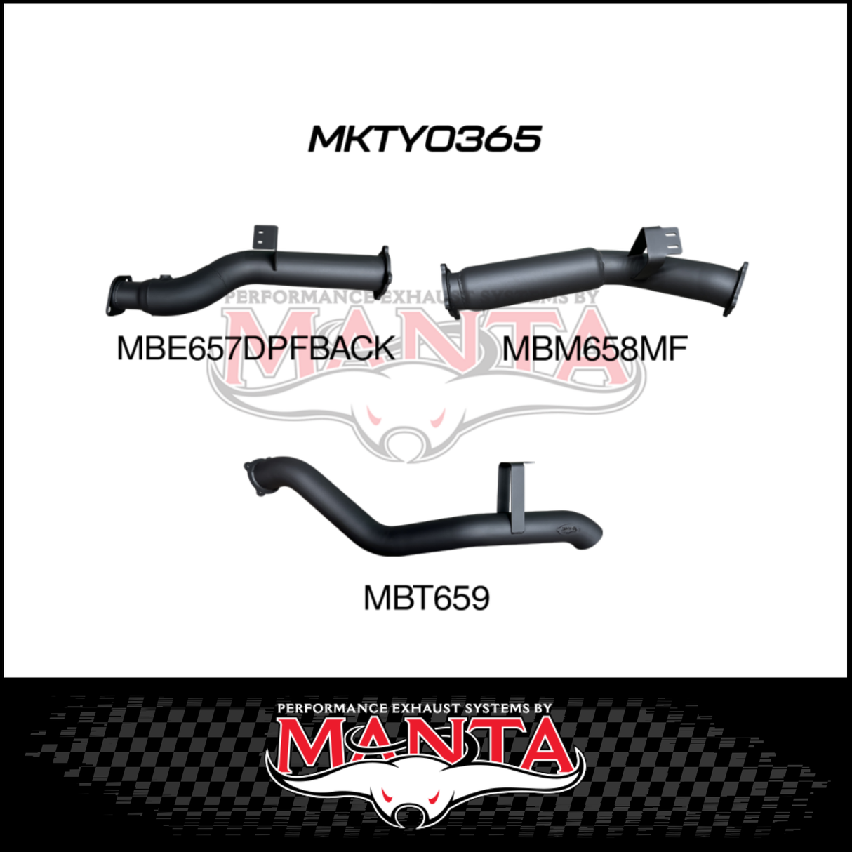 MANTA 4" DPF BACK EXHAUST SYSTEM FITS TOYOTA LANDCRUISER VDJ76R 4.5L V8 2016-2025 - MUFFLER (MKTY0365)