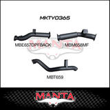 MANTA 4" DPF BACK EXHAUST SYSTEM FITS TOYOTA LANDCRUISER VDJ76R 4.5L V8 2016-2025 - MUFFLER (MKTY0365)