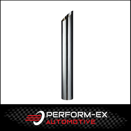 CHROME EXHAUST STACK MITRE CUT 5" OD X 72" (1830MM) LONG WITH PLAIN INLET (MPS5072)