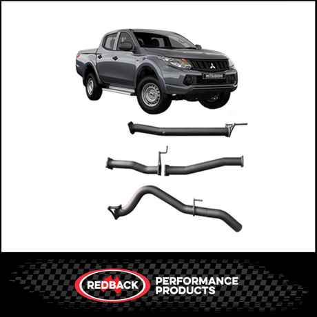 REDBACK 3" 409 STAINLESS STEEL DPF BACK PIPE ONLY EXHAUST SYSTEM FITS MITSUBISHI TRITON MQ MR 2.4L TD 3/2015-ON
