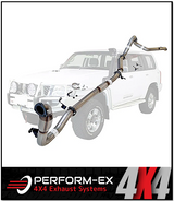 PERFORM-EX 3" STAINLESS STEEL TURBO BACK EXHAUST SYSTEM FITS NISSAN PATROL Y61 GU 3.0L TD WAGON 2000-2016 - CAT/HOTDOG (NI206