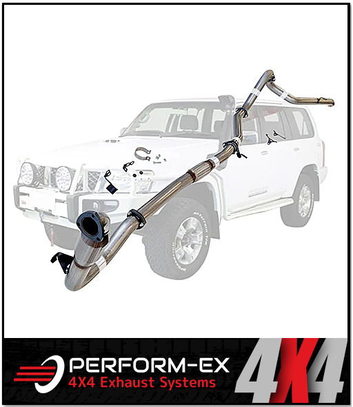 PERFORM-EX 3" STAINLESS STEEL TURBO BACK EXHAUST SYSTEM FITS NISSAN PATROL Y61 GU 3.0L TD WAGON 2000-2016 - CAT/PIPE ONLY (CA