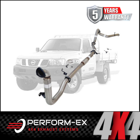 PERFORM-EX 3" STAINLESS STEEL TURBO BACK EXHAUST SYSTEM FITS NISSAN PATROL Y61 GU 3.0L TD UTE 2000-2016