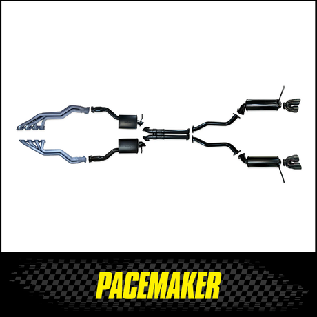 PACEMAKER CERAMIC COATED HEADERS, CATS AND 3" CATBACK EXHAUST SYSTEM FITS JEEP GRAND CHEROKEE WK2 TRACKHAWK 6.4L SUPERCHARGED V8 2018-2021 (PP2655-53)