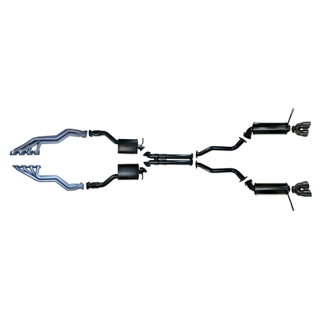 PACEMAKER CERAMIC COATED HEADERS, CATS AND 3" CATBACK EXHAUST SYSTEM FITS JEEP GRAND CHEROKEE WK2 TRACKHAWK 6.4L SUPERCHARGED V8 2018-2021 (PP2655-53)