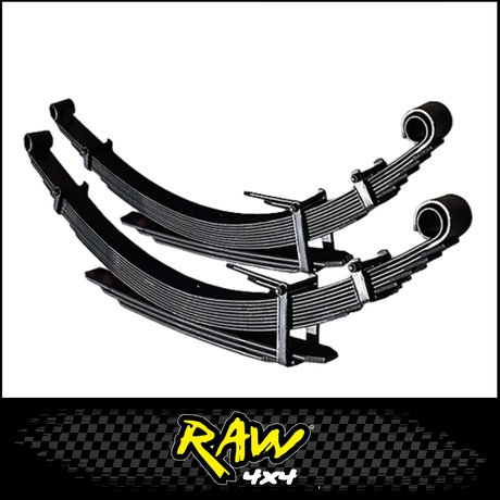 RAW 4X4 REAR 2" RAISED LEAF SPRINGS FITS TOYOTA LANDCRUISER VDJ79R 2007-2025 SINGLE CAB (PAIR)