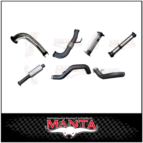 MANTA TURBO BACK 4" INTO 5" EXHAUST SYSTEM (DPF DELETE) FITS CHEVROLET SILVERADO 2500 HD LTZ 6.6L TD V8 - CAT/MUFFLER (SSMKCH0024)