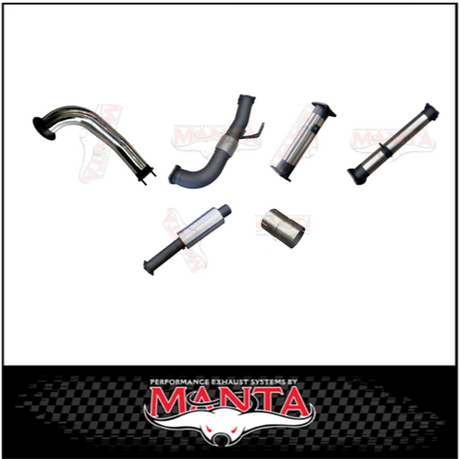 MANTA TURBO BACK 4" EXHAUST SYSTEM SUITS OEM TAILPIPE (DPF DELETE) FITS CHEVROLET SILVERADO 2500 HD LTZ 6.6L TD V8 - NO CAT/M