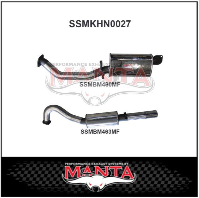 MANTA 3" STAINLESS STEEL CAT BACK EXHAUST SYSTEM FITS HOLDEN COMMODORE VL 3.0L 6CYL SEDAN (SSMKHN0027)