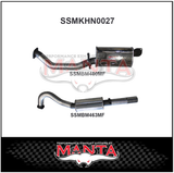 MANTA 3" STAINLESS STEEL CAT BACK EXHAUST SYSTEM FITS HOLDEN COMMODORE VL 3.0L 6CYL SEDAN (SSMKHN0027)