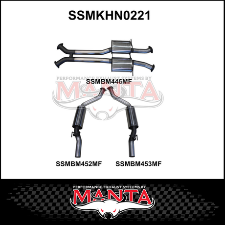 MANTA 3" CATBACK EXHAUST SYSTEM FITS HSV MALOO VY 5.7L V8 UTE 10/2002-9/2004 (SSMKHN0221)