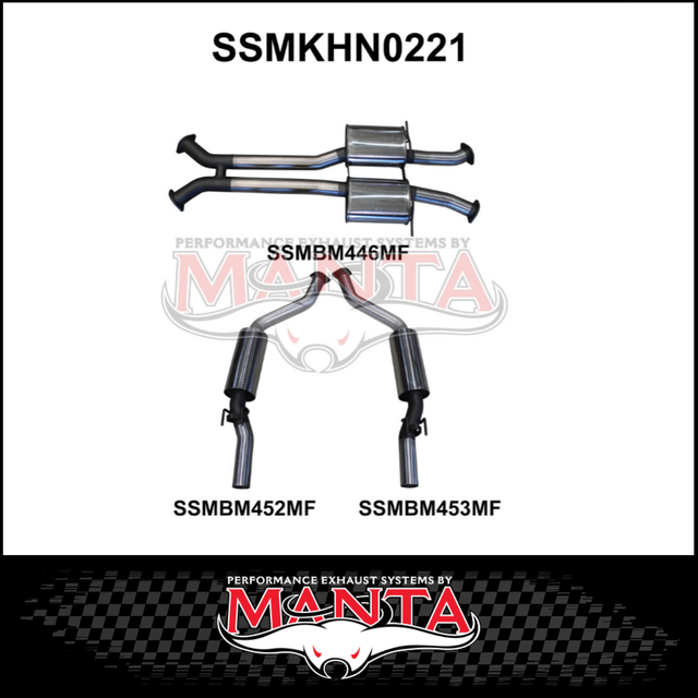 MANTA 3" CATBACK EXHAUST SYSTEM FITS HSV MALOO VY 5.7L V8 UTE 10/2002-9/2004 (SSMKHN0221)